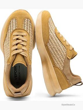 Women's Lightweight Platform Sneakers Chunky Casual Tennis Shoes Memory Foam